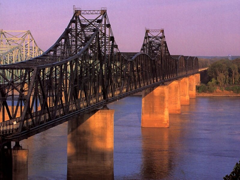 Steel Truss Bridge — Purple