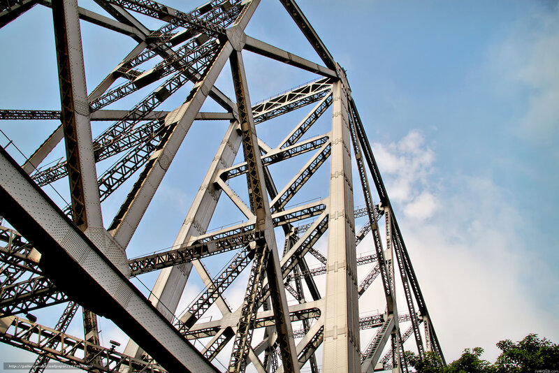 steel truss bridge structure