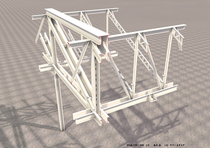 Steel Truss Structure — White, Neutral