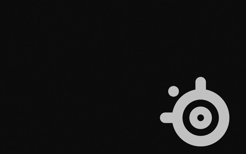 SteelSeries logo on black