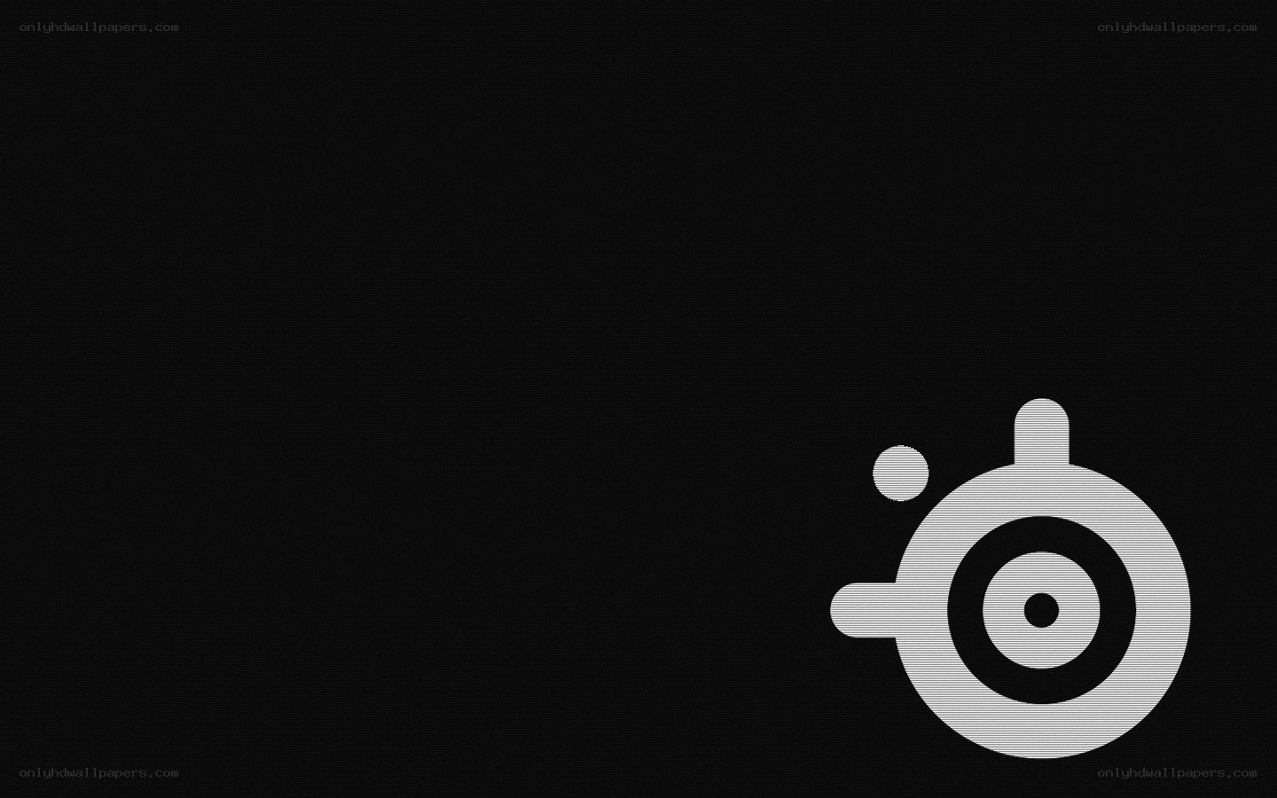 SteelSeries logo on black