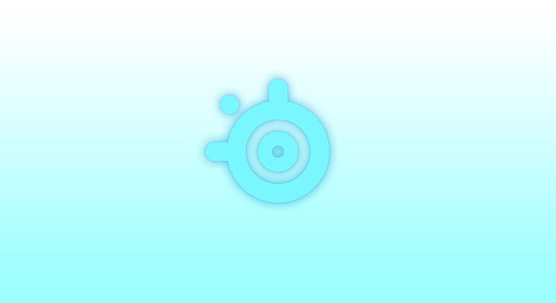 SteelSeries logo on gradient