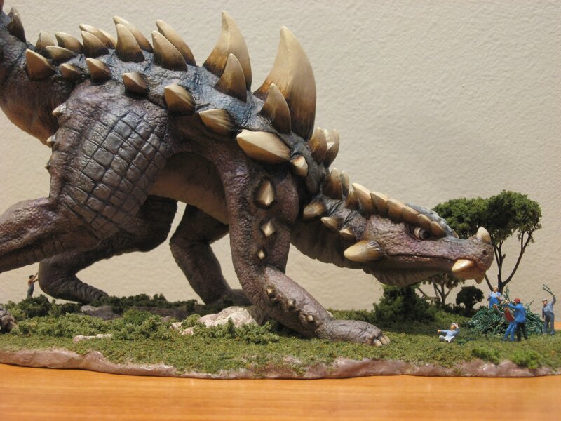 Stegosaurus model diorama