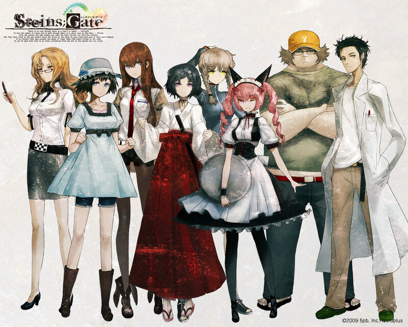 Steins;Gate characters group portrait