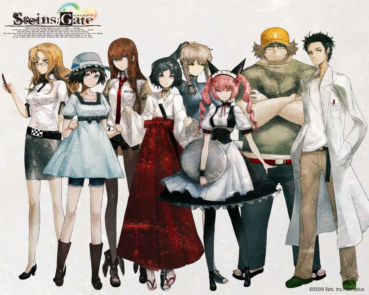 Steins;Gate characters group portrait