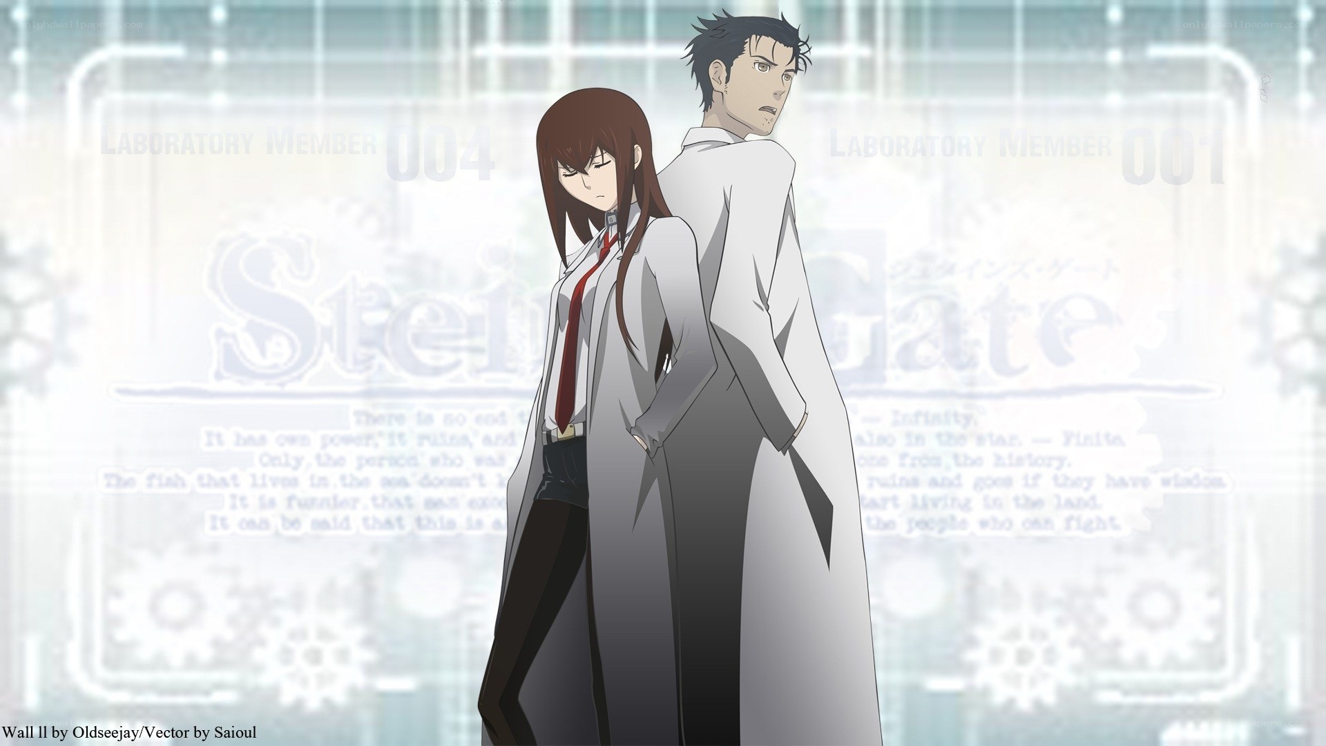 Steins;Gate characters in lab coats