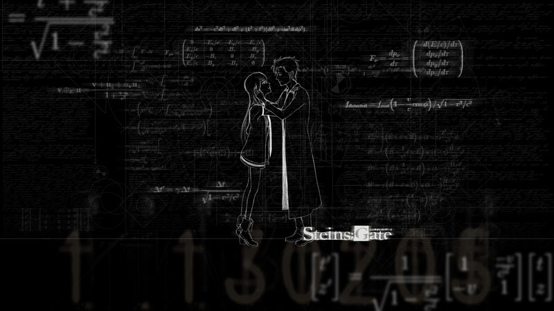 Steins;Gate characters with equations