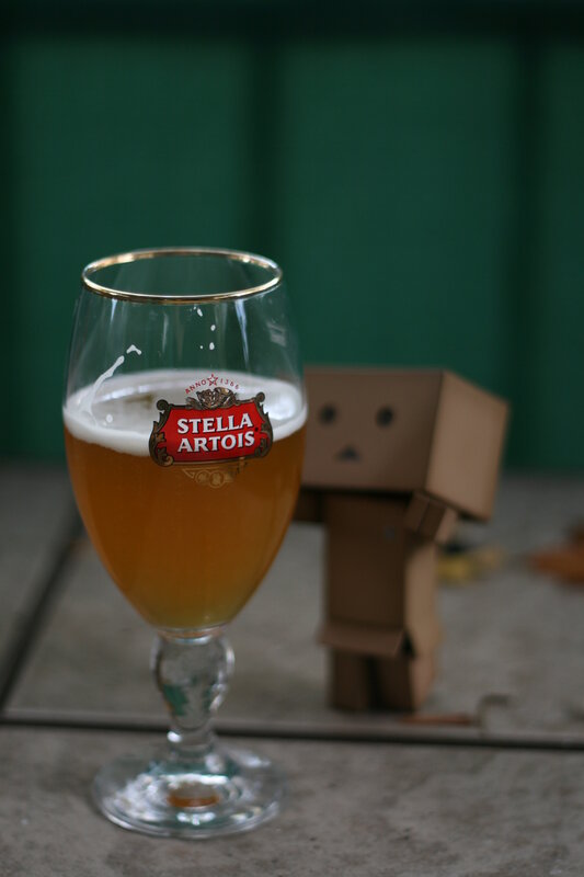 Stella Artois glass with Danbo