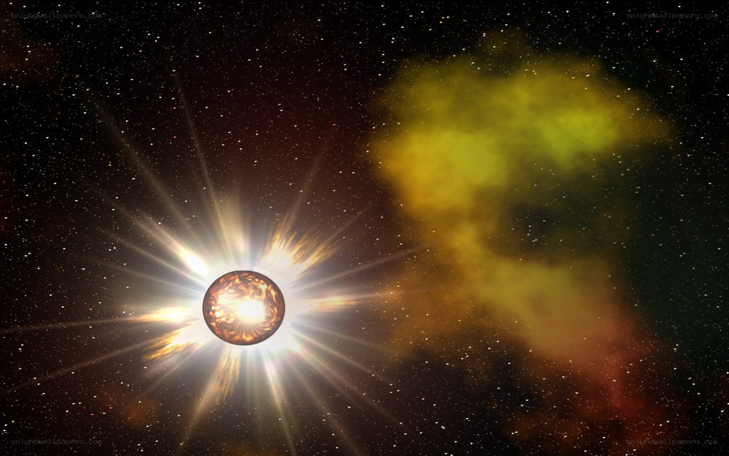 stellar explosion in space