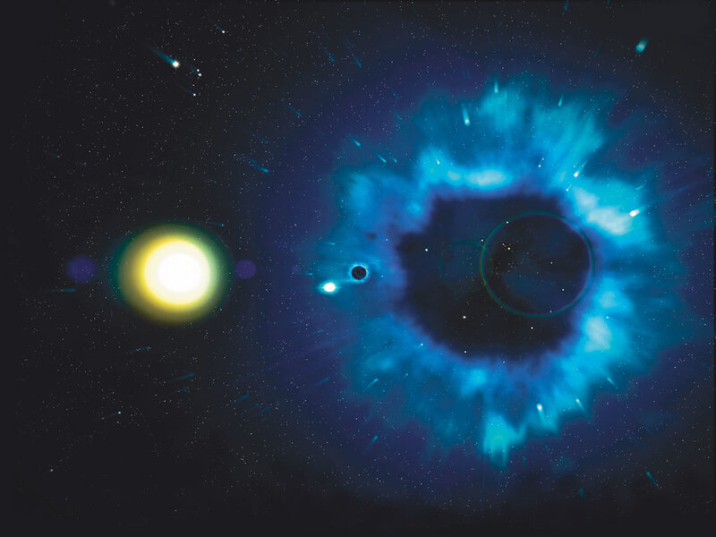 stellar nebula and star system