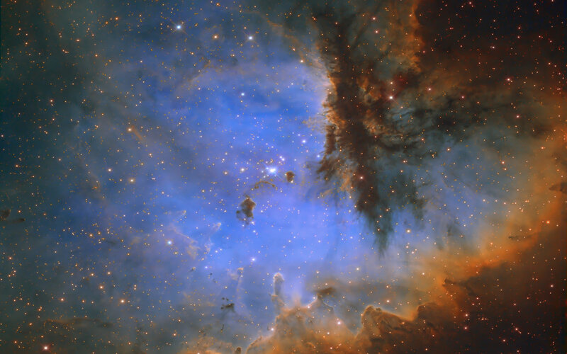 Stellar Nebula and Stars — Blue, Cosmic