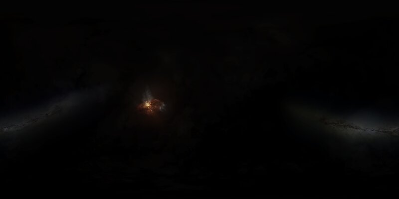 Stellar Nebula in Space — Black, Dark