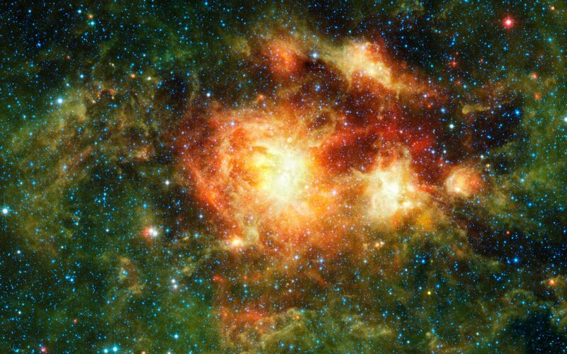 Stellar Nebula in Space — Orange