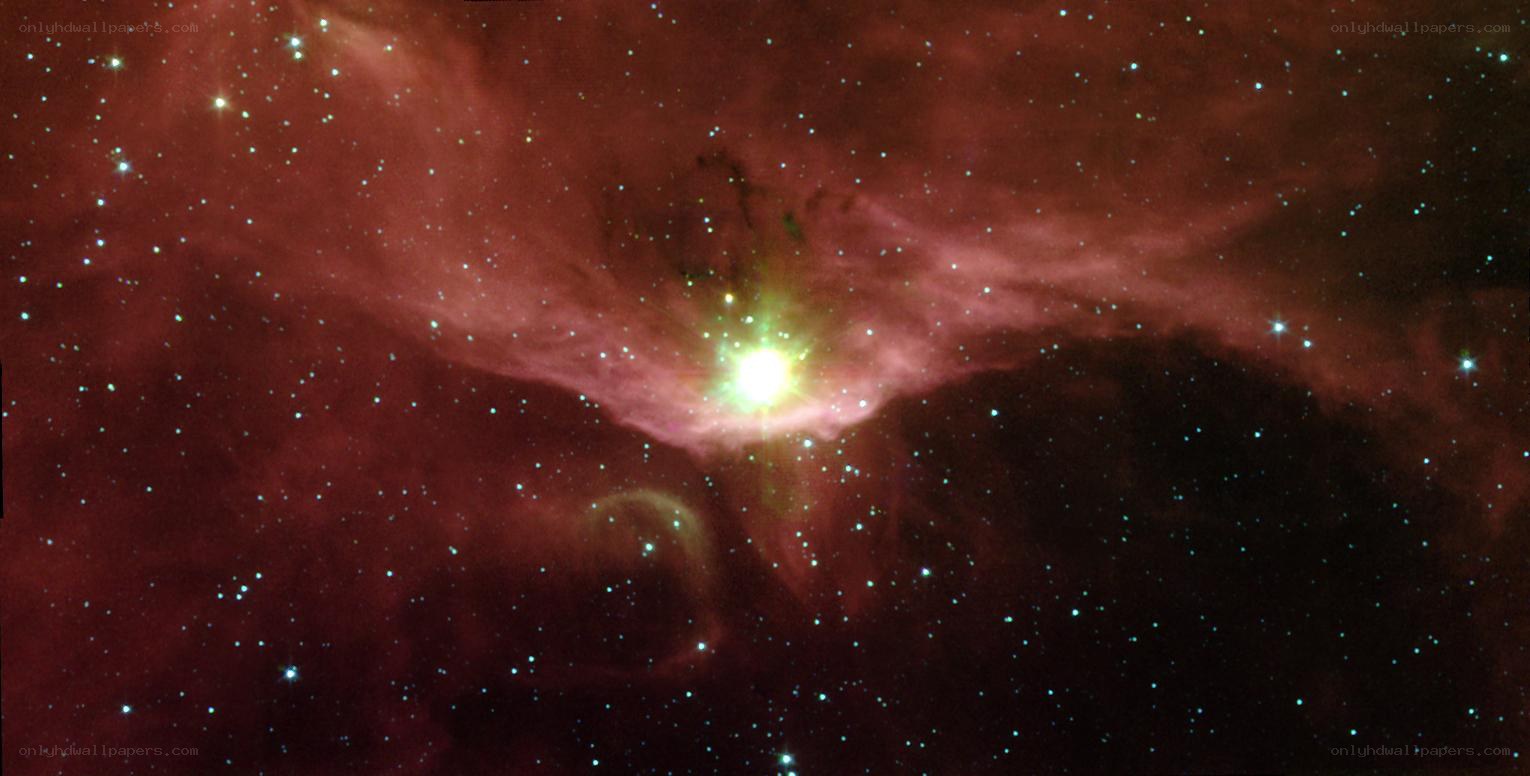 Stellar nebula in space