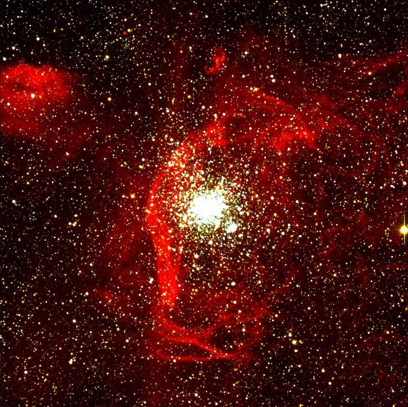 Stellar Nebula — Red, Dramatic