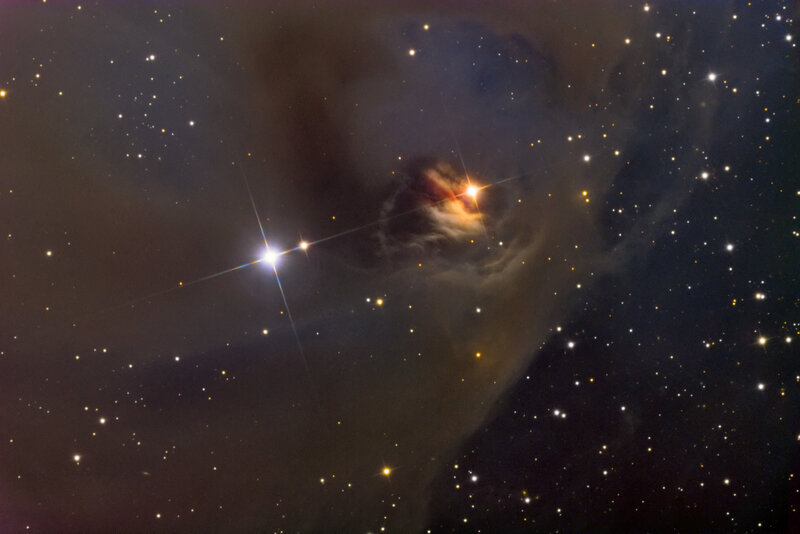 Stellar Nebula with Stars — Black, Cosmic, Night, Photograph, Gas Clouds, Dust, White