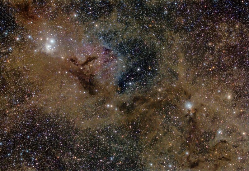 Stellar Nebula with Stars — Black, Cosmic