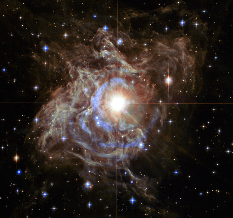 Stellar Nebula with Stars — Black
