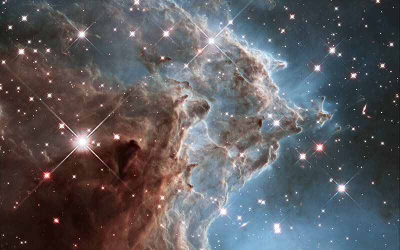 Stellar Nebula with Stars — Blue, Cosmic, Photograph