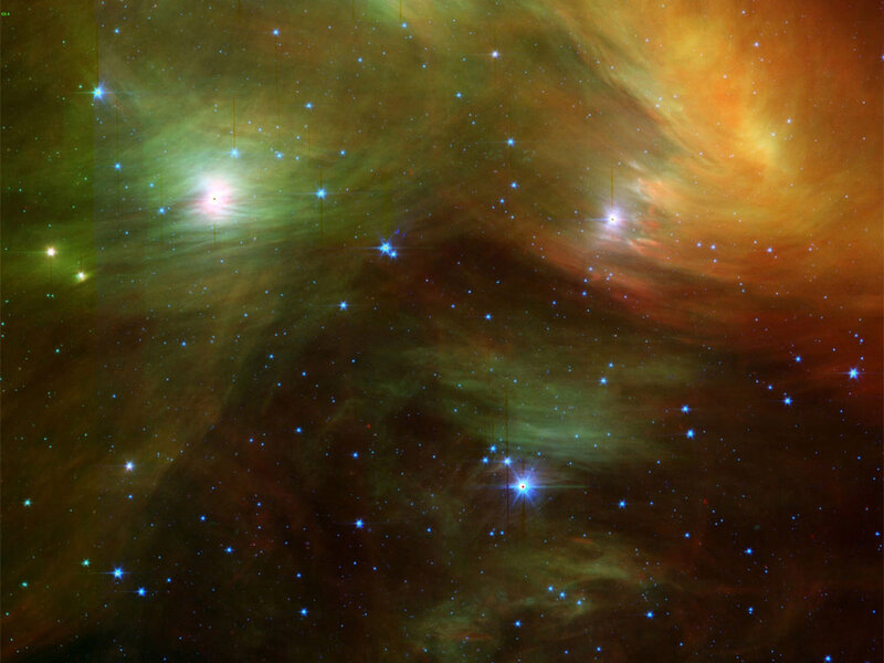 Stellar Nebula with Stars — Green