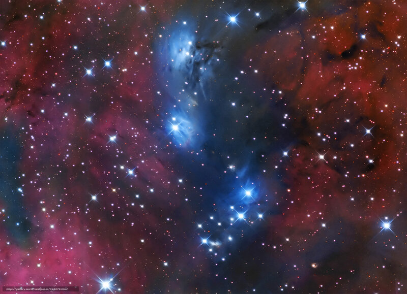 Stellar Nebula with Stars — Red, Cosmic