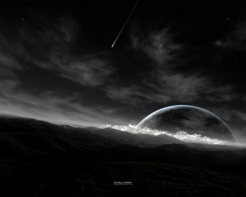 Stellar night landscape
