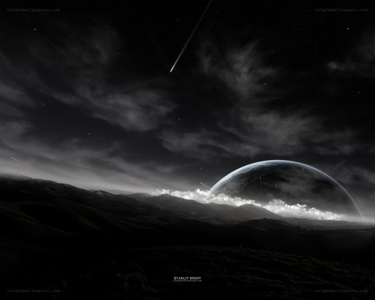 Stellar night landscape