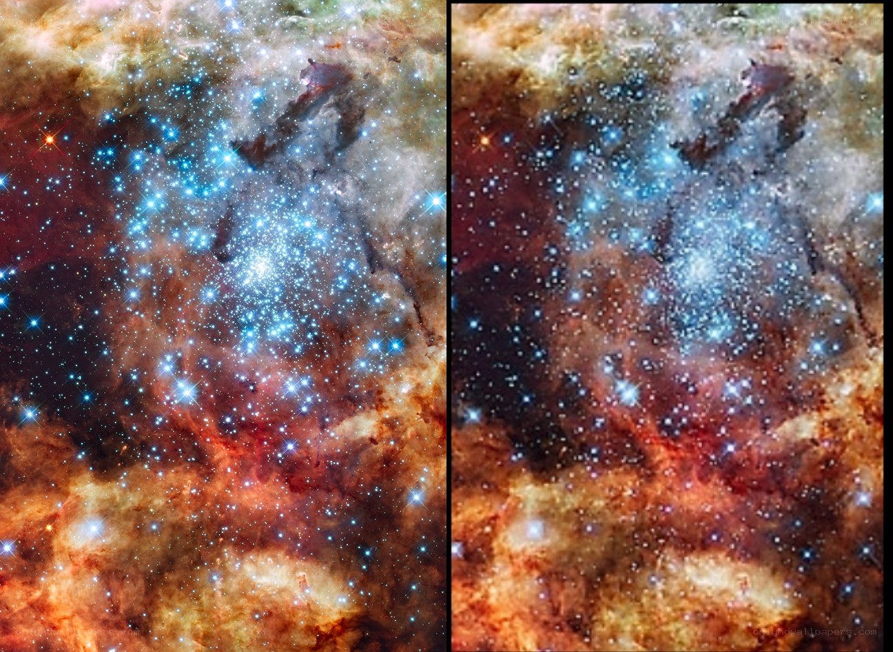 Stellar nursery in space