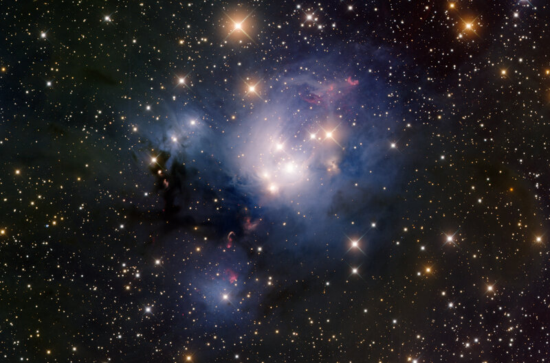 Stellar Nursery in Space — Blue, Cosmic, Night, Photograph