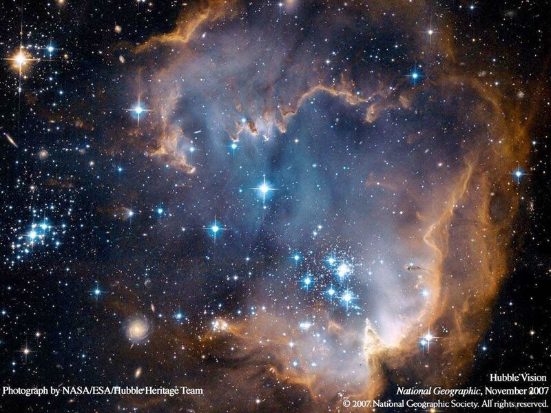 Stellar Nursery in Space — Blue, Cosmic, Night