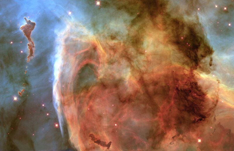 Stellar Nursery in Space — Blue, Cosmic, Photograph, Nebula