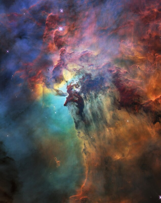 Stellar Nursery in Space — Blue, Dramatic
