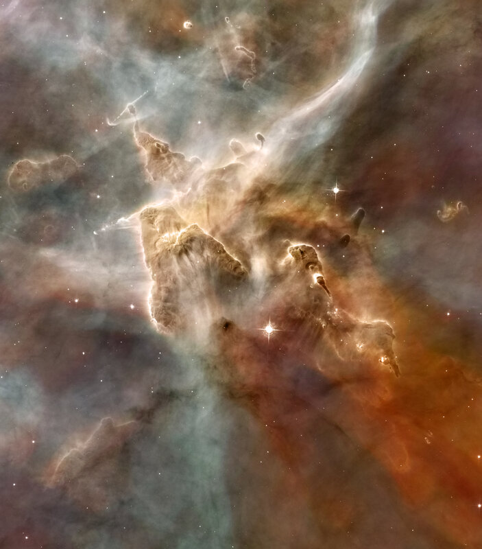 Stellar Nursery in Space — Brown, Cosmic, Photograph, Stars, Gas Clouds