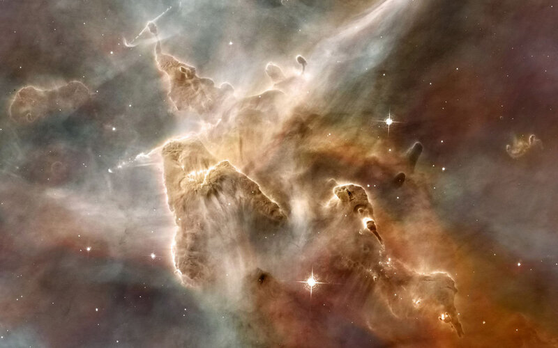 Stellar Nursery in Space — Brown, Dramatic