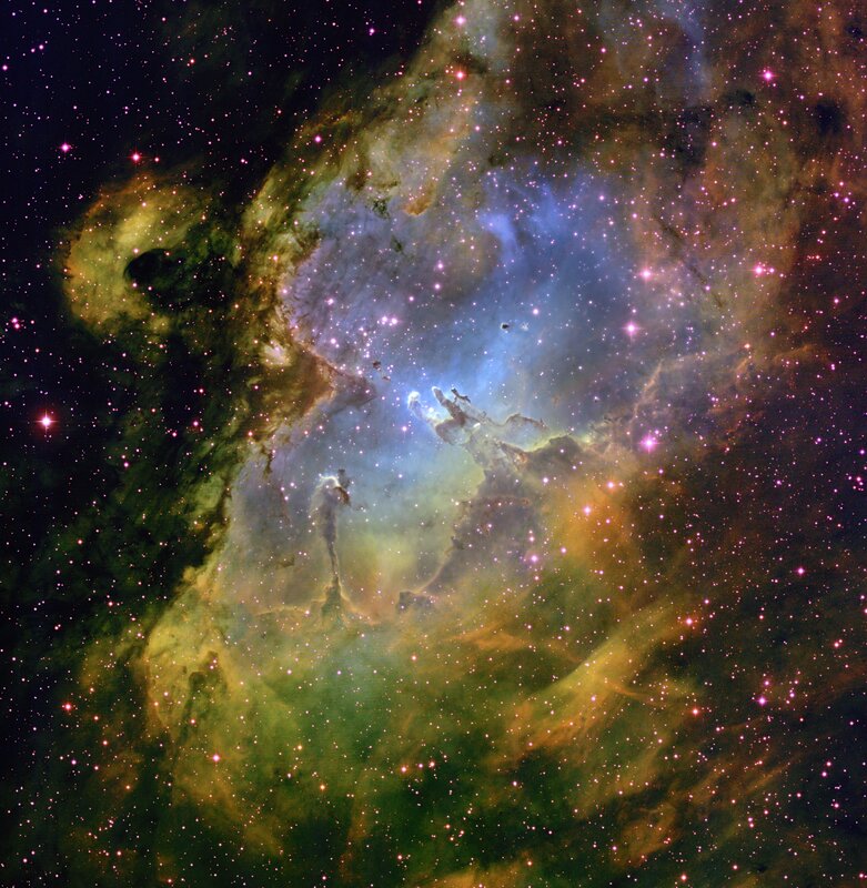 Stellar Nursery in Space — Green, Cosmic