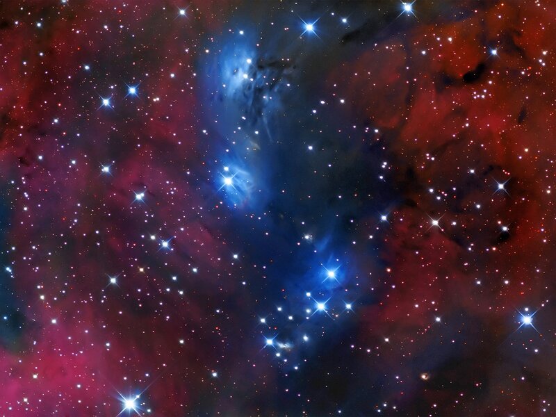 Stellar Nursery in Space — Red, Cosmic