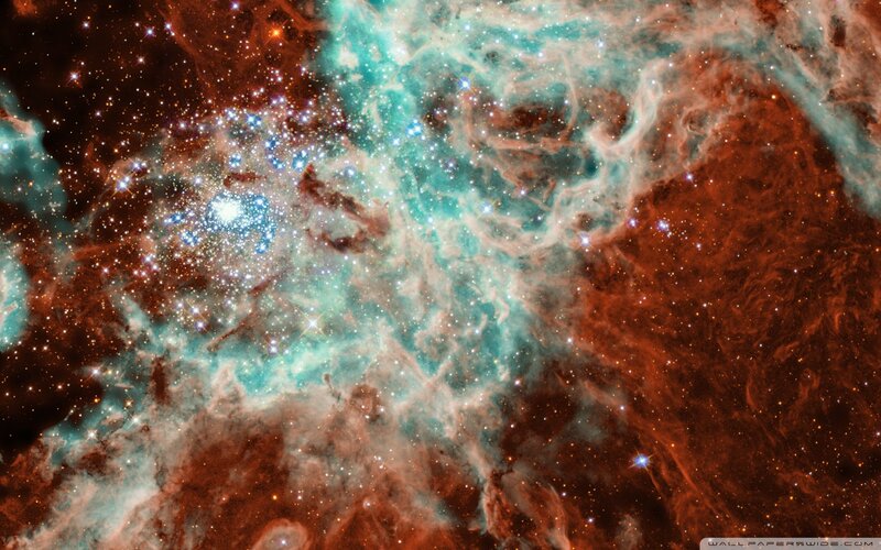 Stellar Nursery in Space — Teal
