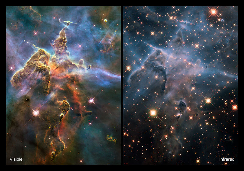 Stellar nursery in visible and infrared