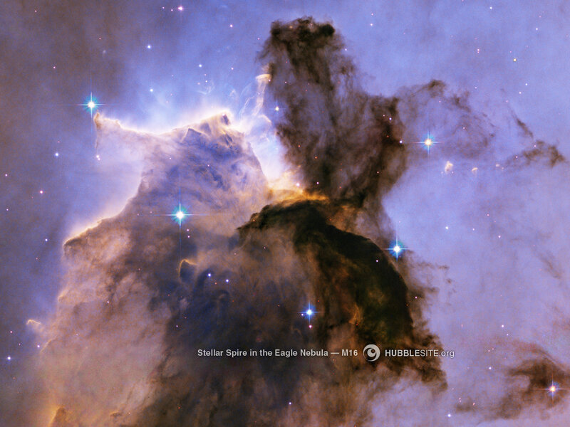 Stellar Spire in Eagle Nebula — Blue
