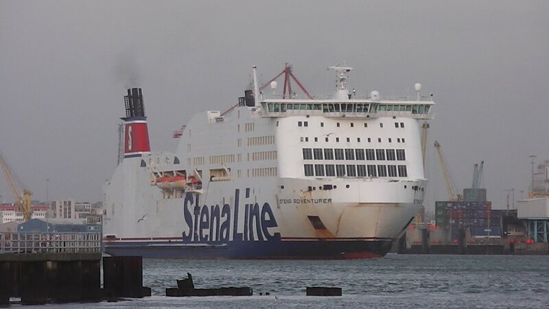 Stena Line Ferry — White, Overcast, Photograph