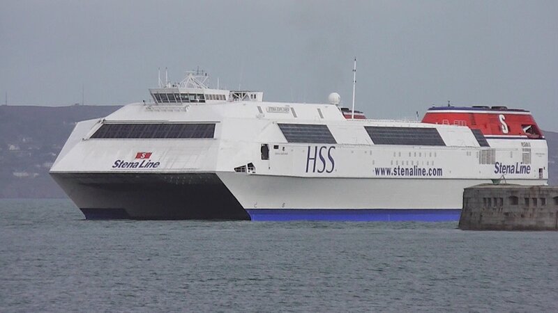Stena Line Ferry — White, Overcast