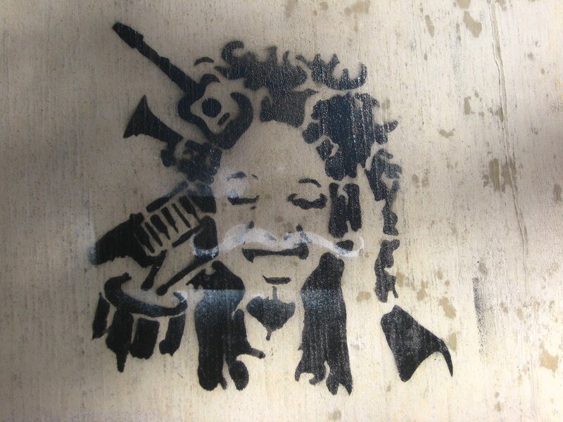 Stencil Graffiti of Musician