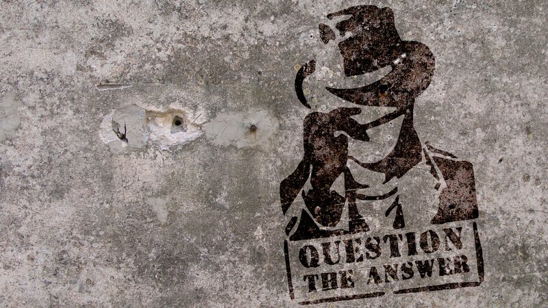 Stencil of Man with Hat