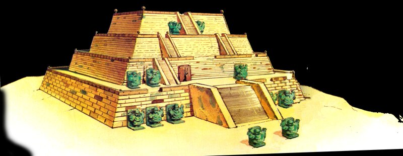 Step Pyramid with Statues