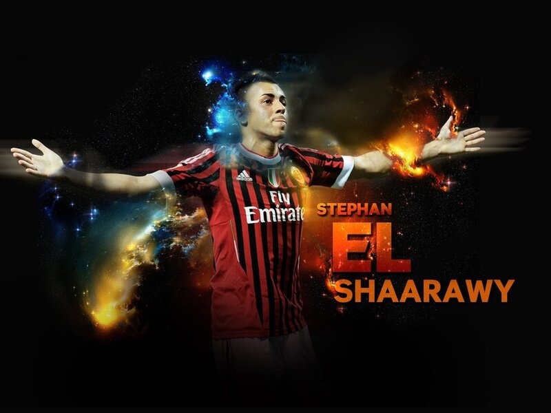 Stephan El Shaarawy in AC Milan jersey