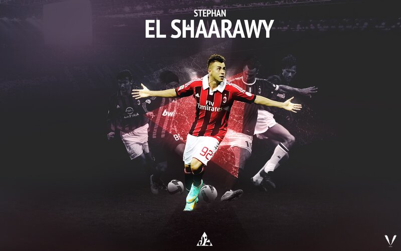 Stephan El Shaarawy in AC Milan kit