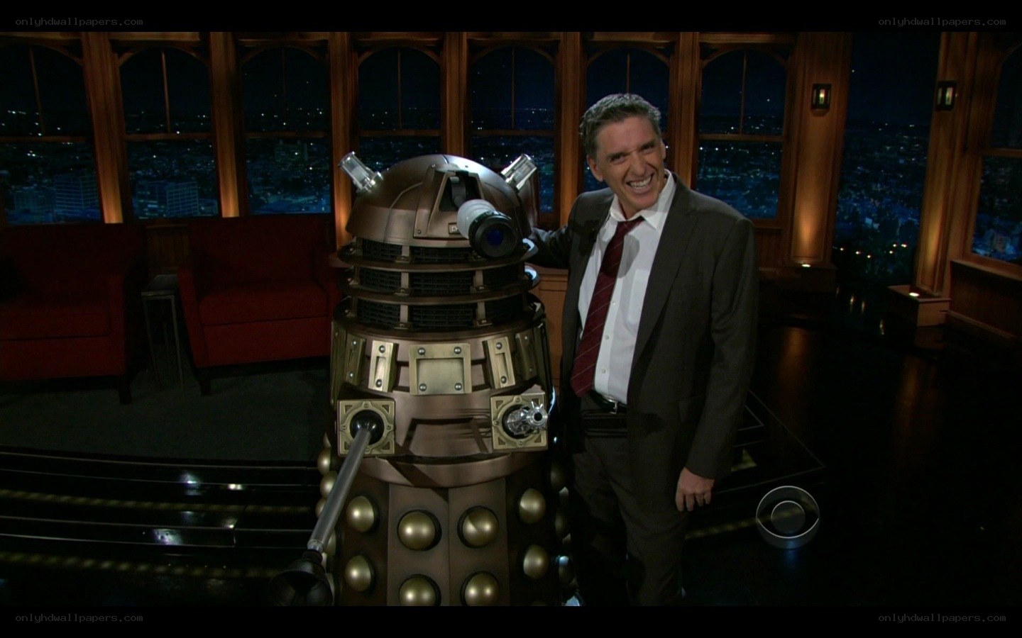Stephen Colbert with Dalek
