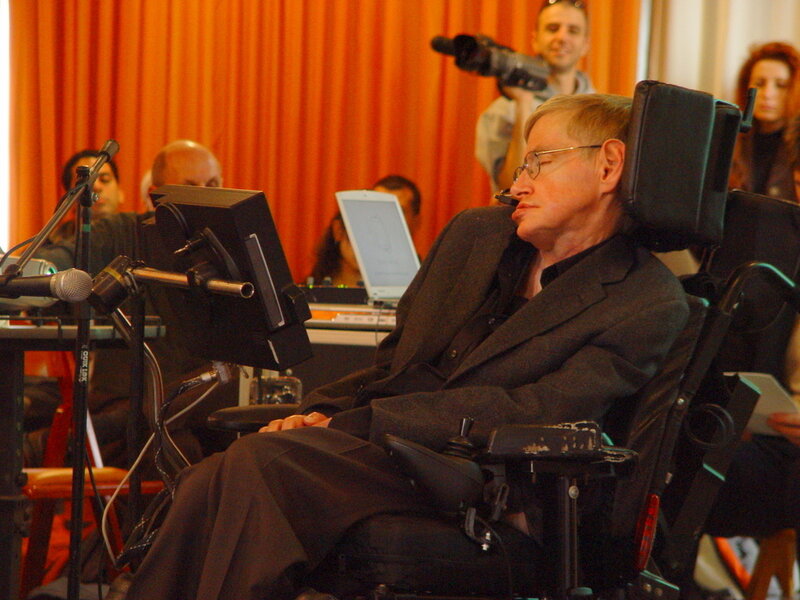 Stephen Hawking in wheelchair