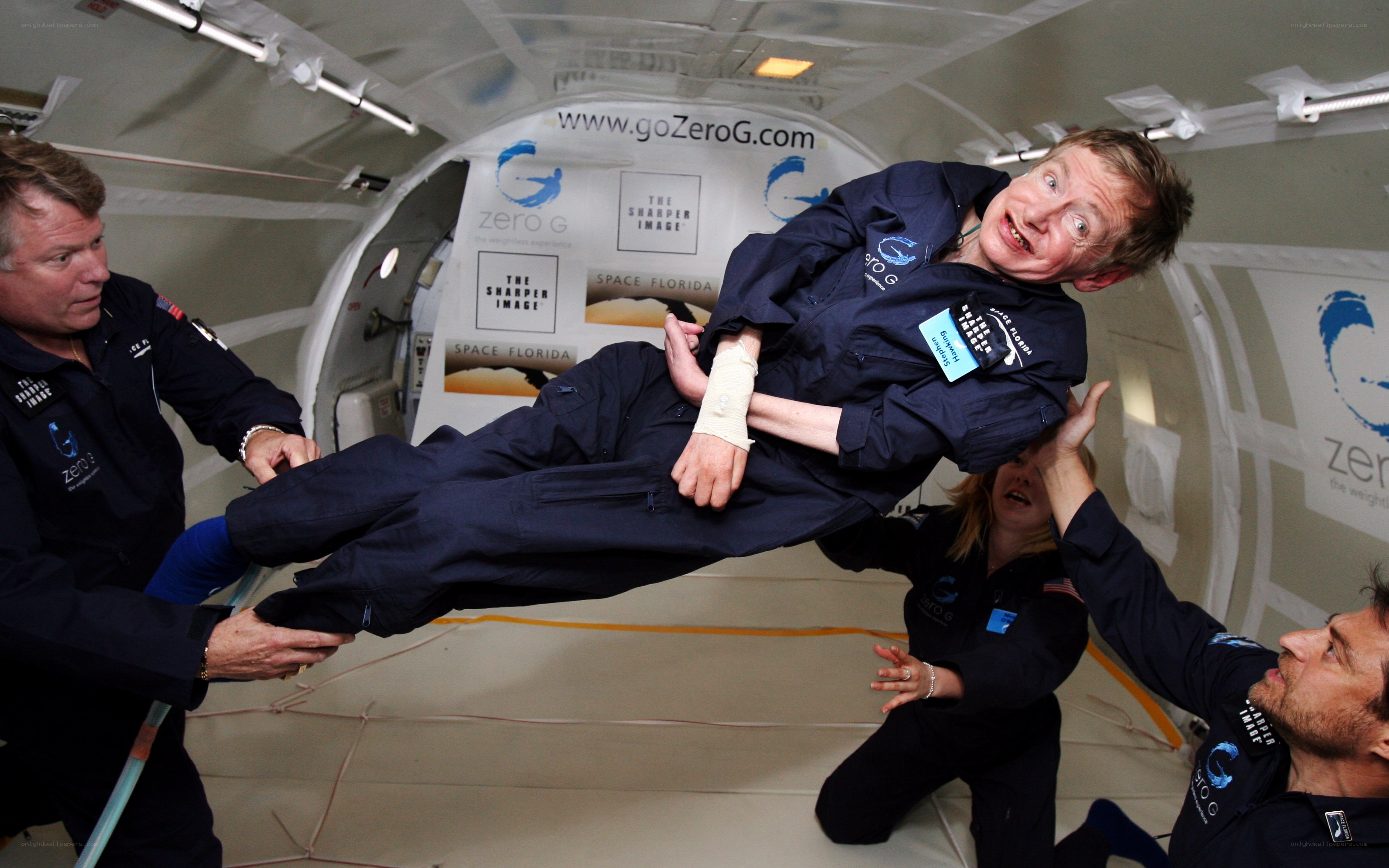 Stephen Hawking in zero gravity