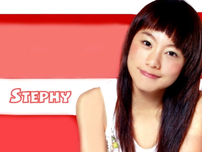 Stephy portrait with red background
